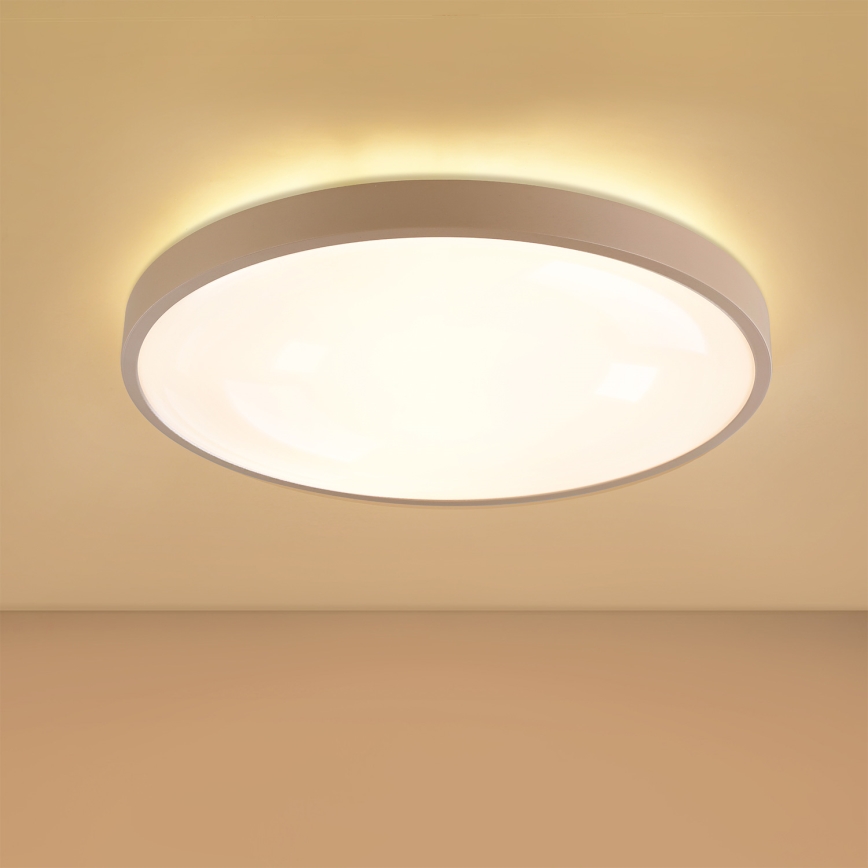 Brilagi - Candeeiro de tecto LED dimável GLASS POOL DOUBLE LED/60W/230V 3000-6000K 50 cm bege + controlo remoto