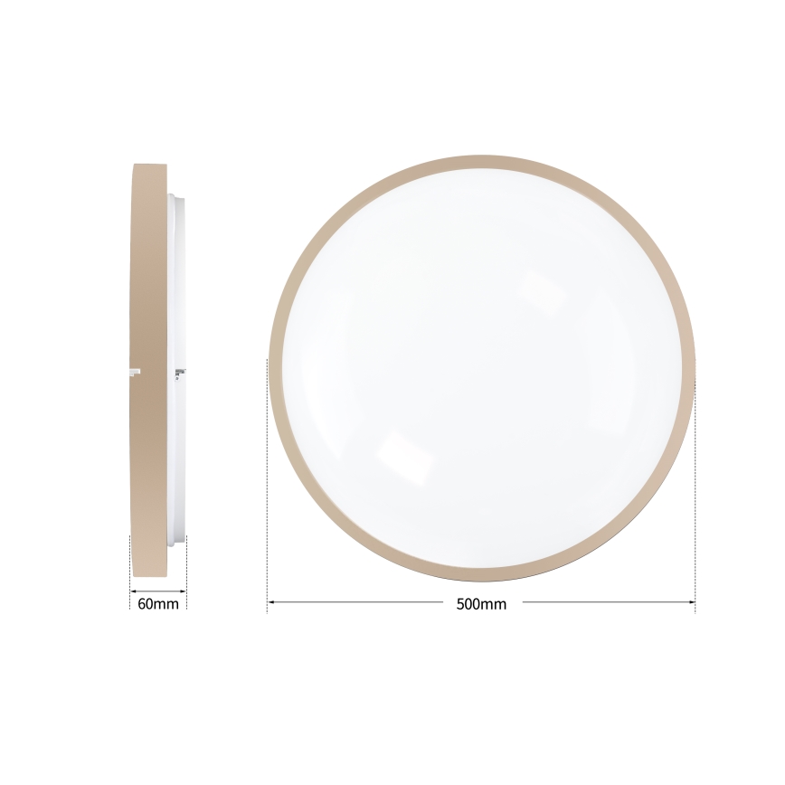 Brilagi - Candeeiro de tecto LED dimável GLASS POOL DOUBLE LED/60W/230V 3000-6000K 50 cm bege + controlo remoto