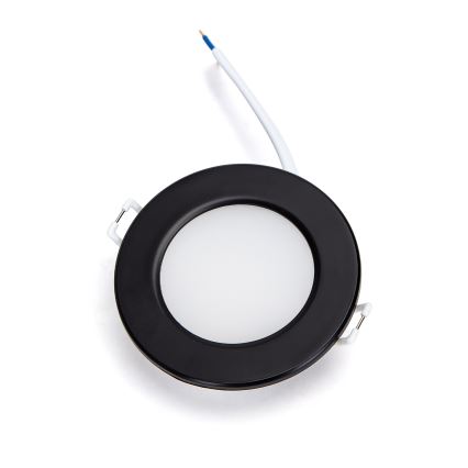 Brilagi - Luminária LED de embutir para casa de banho LED/6W/230V 3000K preta IP65