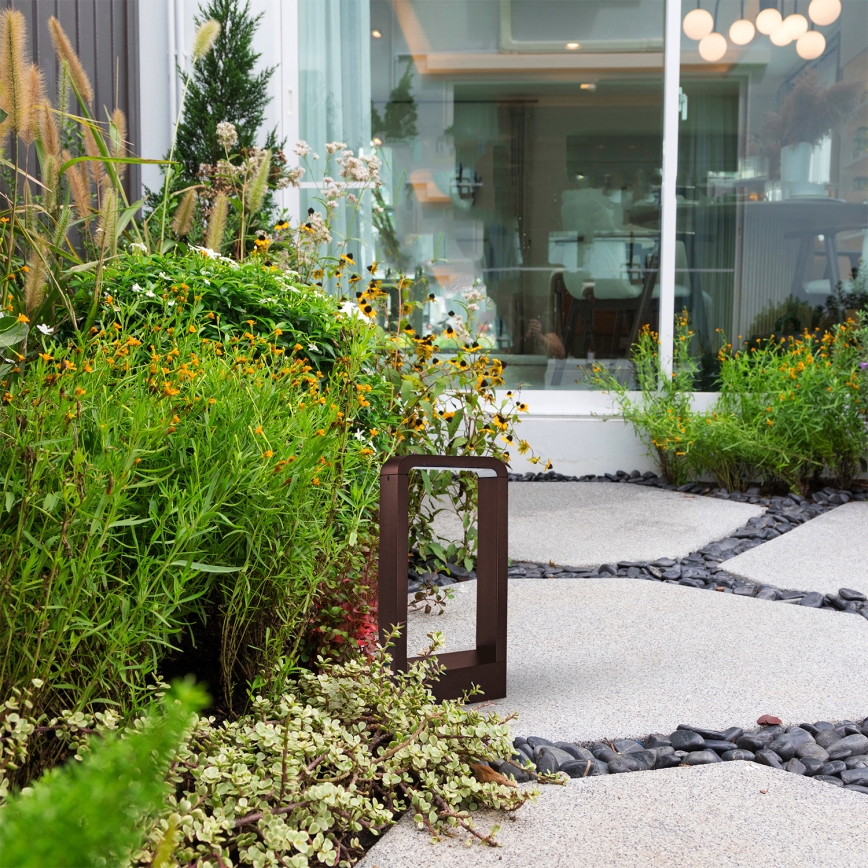 Brilagi - Luminária LED de exterior BARI LED/7W/230V 3000/4000/6000K castanha IP54 30 cm