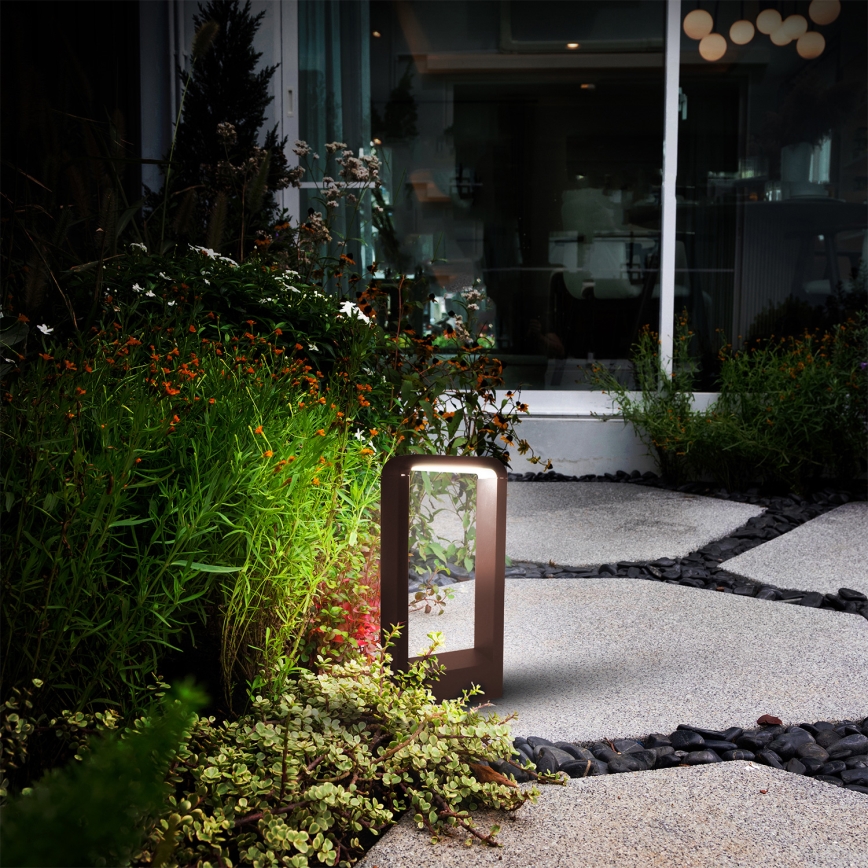 Brilagi - Luminária LED de exterior BARI LED/7W/230V 3000/4000/6000K castanha IP54 30 cm