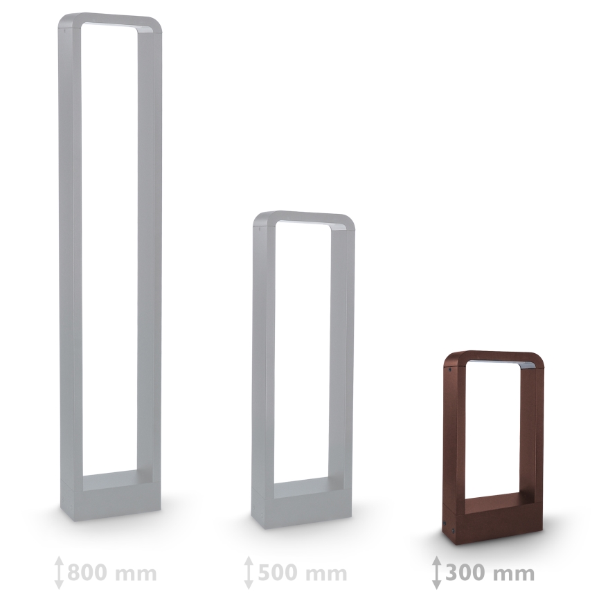 Brilagi - Luminária LED de exterior BARI LED/7W/230V 3000/4000/6000K castanha IP54 30 cm