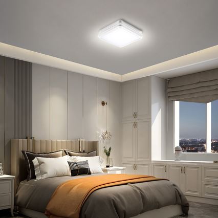 Brilagi - Luminária LED de exterior BENE LED/24W/230V 26x26 cm branca IP54