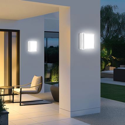 Brilagi - Luminária LED de exterior BENE LED/24W/230V 26x26 cm branca IP54