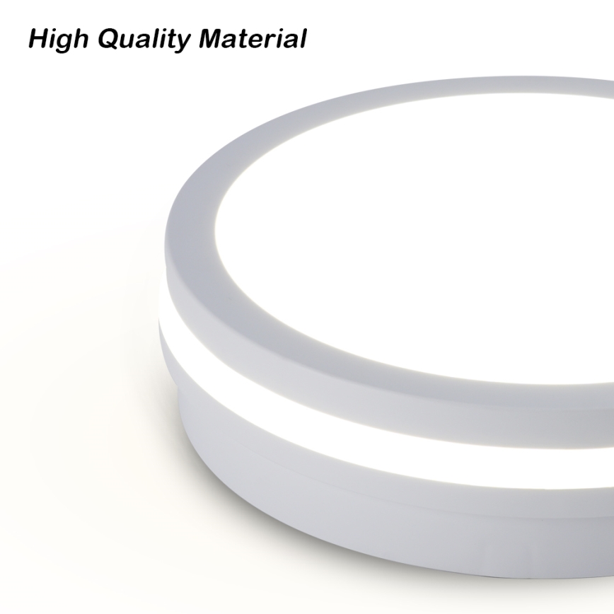 Brilagi - Luminária de teto LED para exterior com sensor BENE LED/18W/230V Ø 21,5 cm branca IP54