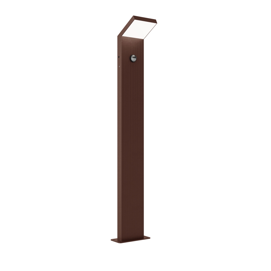 BRILAGI - Luminária LED de exterior com sensor RIANO LED/8W/230V castanha IP65 80 cm