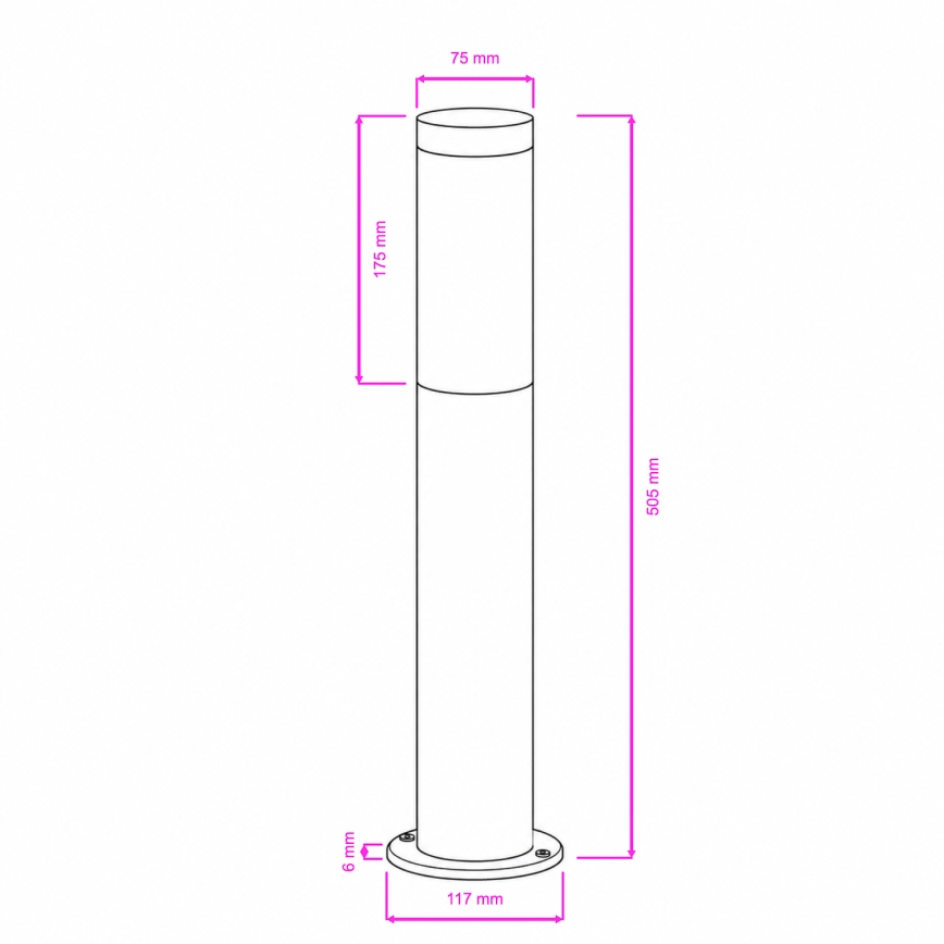 BRILAGI - Luminária LED de exterior ELIA 1xE27/7W/230V 4000K IP44 50 cm antracite
