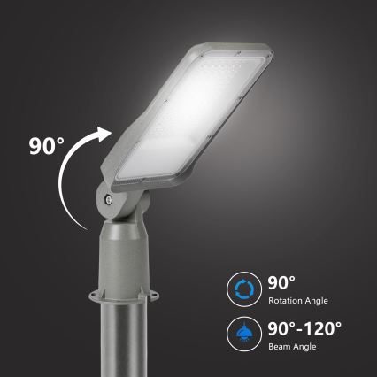 Brilagi - Luminária LED de rua exterior com articulação URBANLIGHT LED/50W/230V cinzenta IP65