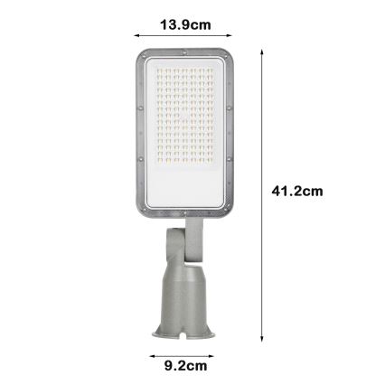 Brilagi - Luminária LED de rua exterior com articulação URBANLIGHT LED/50W/230V cinzenta IP65