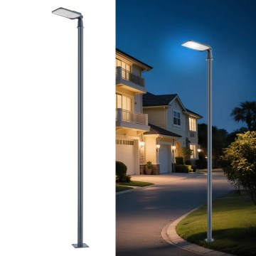 Brilagi - Luminária LED de rua exterior com poste e braço articulado de 4 m URBANLIGHT LED/100W/230V antracite IP65