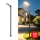 Brilagi - Luminária LED de rua externa com poste de 3 m e articulação URBANLIGHT LED/200W/230V preta IP65