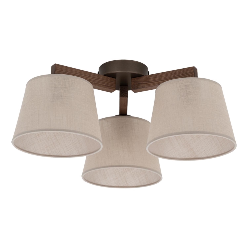 BRILAGI - Luminária LED de teto de montagem em superfície LATTE 3xE27/15W/230V pinho/bege