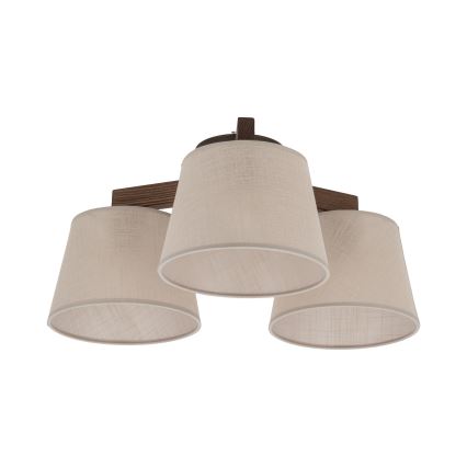 BRILAGI - Luminária LED de teto de montagem em superfície LATTE 3xE27/15W/230V pinho/bege
