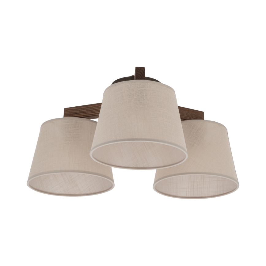 BRILAGI - Luminária LED de teto de montagem em superfície LATTE 3xE27/15W/230V pinho/bege