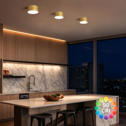BRILAGI - Luminária de teto LED para casa de banho FORIS LED/14W/230V Ø 12 cm dourada IP44