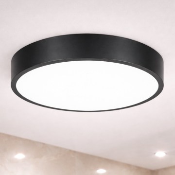 Brilagi - Luminária LED de teto para casa de banho POOL LED/36W/230V 3000/4000/5500K Ø 40 cm IP54 preta