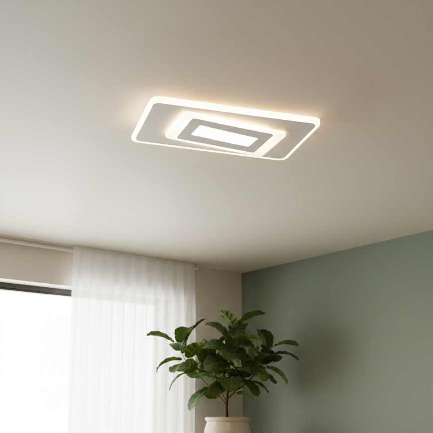BRILAGI - Candeeiro de teto LED dimerizável MODERN LED/51W/230V 3000-6000K 20x40 cm + controlo remoto