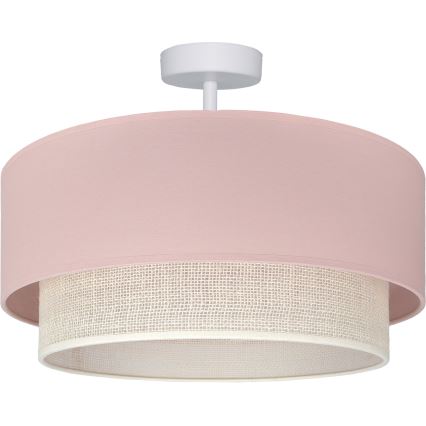 Brilagi - Luminária LED de teto sobreposta BOHO BOBO 1xE27/60W/230V Ø 40 cm rosa/creme