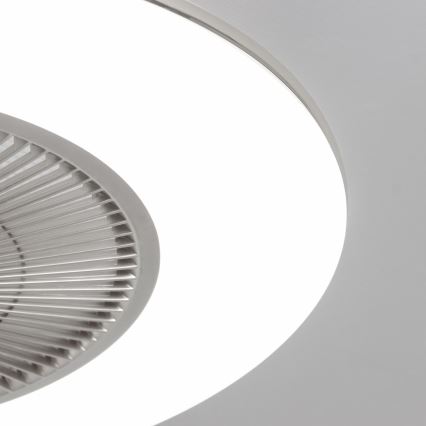 Brilagi - Luminária LED Regulável com Ventilador AURA LED/38W/230V 3000-6000K prata + controlo remoto