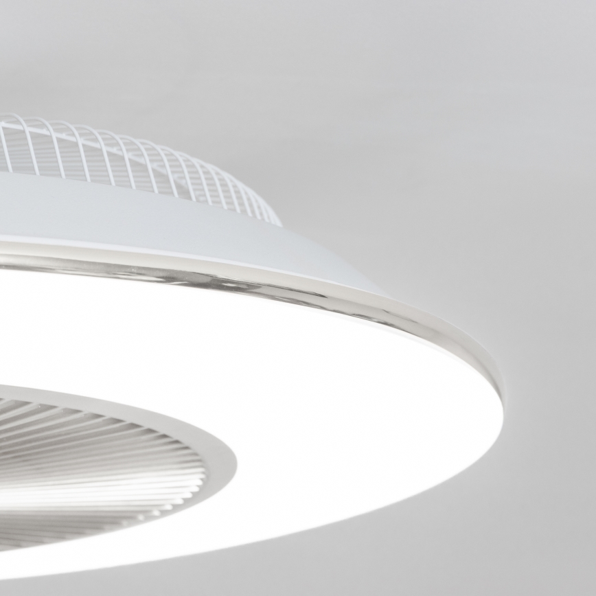 Brilagi - Luminária LED Regulável com Ventilador AURA LED/38W/230V 3000-6000K prata + controlo remoto