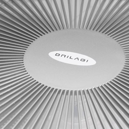 Brilagi - Luminária LED Regulável com Ventilador AURA LED/38W/230V 3000-6000K prata + controlo remoto