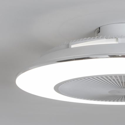 Brilagi - Luminária LED Regulável com Ventilador AURA LED/38W/230V 3000-6000K branco + comando à distância