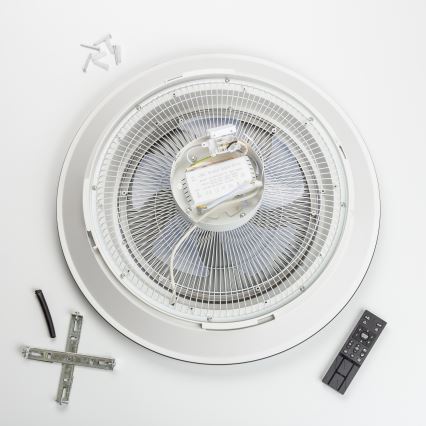 Brilagi - Luminária LED Regulável com Ventilador AURA LED/38W/230V 3000-6000K dourado + controlo remoto