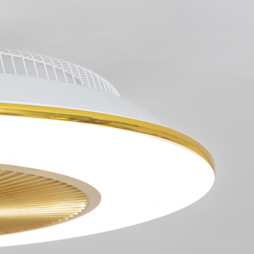 Brilagi - Luminária LED Regulável com Ventilador AURA LED/38W/230V 3000-6000K dourado + controlo remoto