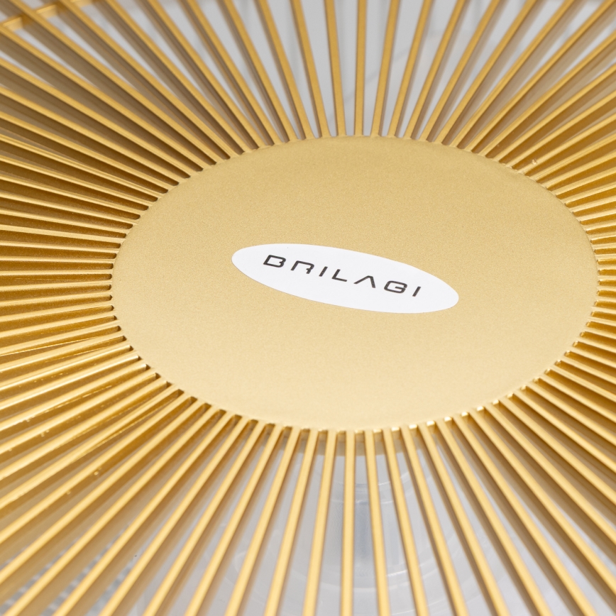 Brilagi - Luminária LED Regulável com Ventilador AURA LED/38W/230V 3000-6000K dourado + controlo remoto