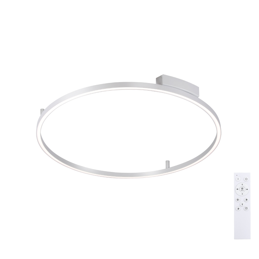 Brilagi - Candeeiro de tecto LED dimerizável PORTOFINO LED/60W/230V 3000-6000K diâmetro 80 cm prateado + controlo remoto