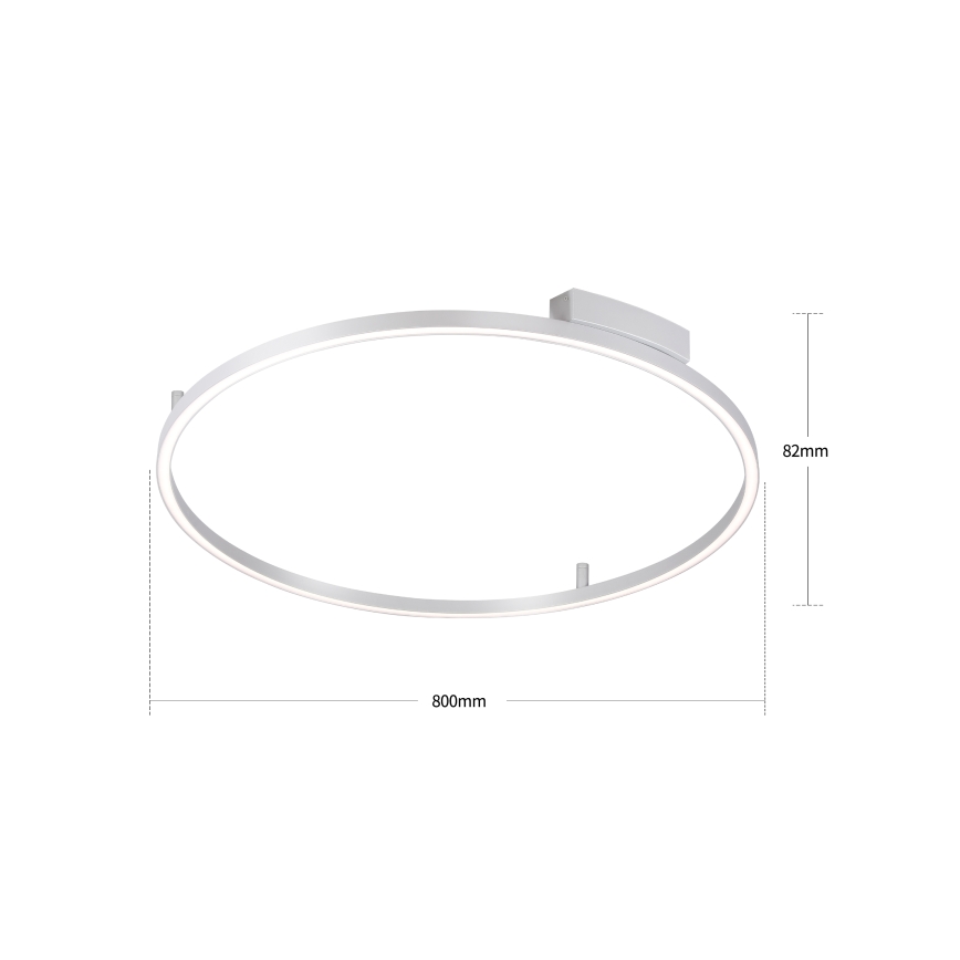 Brilagi - Candeeiro de tecto LED dimerizável PORTOFINO LED/60W/230V 3000-6000K diâmetro 80 cm prateado + controlo remoto