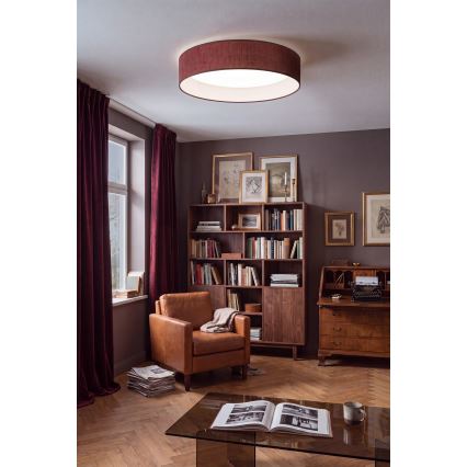 Brilagi - Candeeiro de teto LED dimerizável VELVET SMARTIX STARS LED/36W/230V 3000-6000K Ø 55 cm bordô Wi-Fi Tuya Beacon + comando remoto
