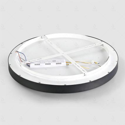 Brilagi - Candeeiro de tecto LED dimável GLASS POOL DOUBLE LED/60W/230V 3000-6000K 50 cm preto + comando remoto