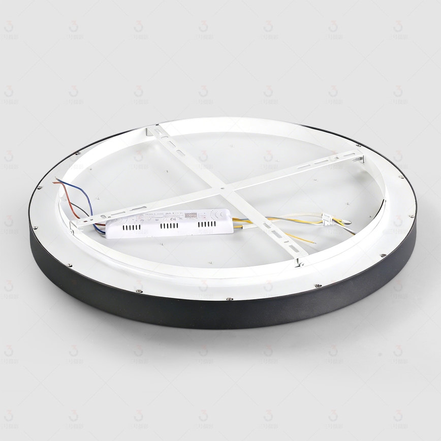 Brilagi - Candeeiro de tecto LED dimável GLASS POOL DOUBLE LED/60W/230V 3000-6000K 50 cm preto + comando remoto