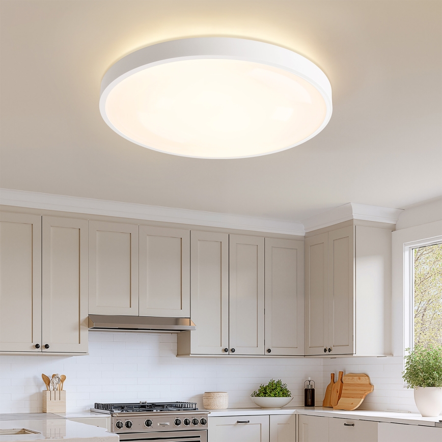 Brilagi - Candeeiro de teto LED dimerizável GLASS POOL DOUBLE LED/80W/230V 3000-6000K 60 cm branco + controlo remoto