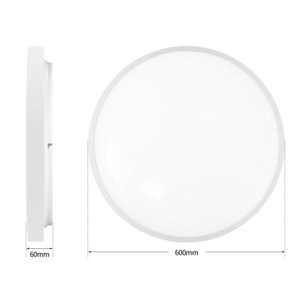 Brilagi - Candeeiro de teto LED dimerizável GLASS POOL DOUBLE LED/80W/230V 3000-6000K 60 cm branco + controlo remoto