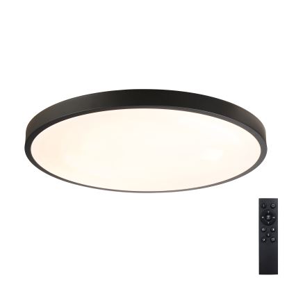 Brilagi - Luminária de teto LED regulável GLASS POOL DOUBLE LED/80W/230V 3000-6000K 60 cm preta + controlo remoto
