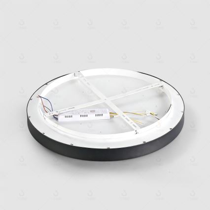Brilagi - Luminária de teto LED regulável GLASS POOL DOUBLE LED/80W/230V 3000-6000K 60 cm preta + controlo remoto