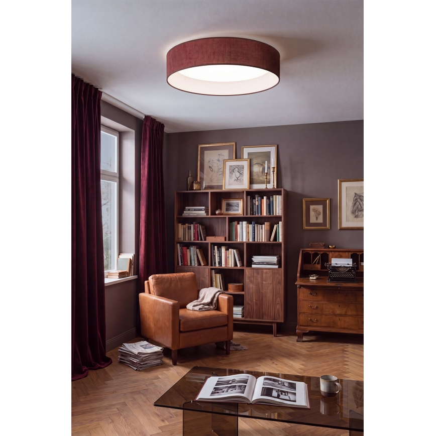 Brilagi - Candeeiro de tecto LED dimerizável VELVET SMARTIX STARS LED/24W/230V 3000-6000K Ø 45 cm cor vinho Wi-Fi Tuya Beacon + comando remoto