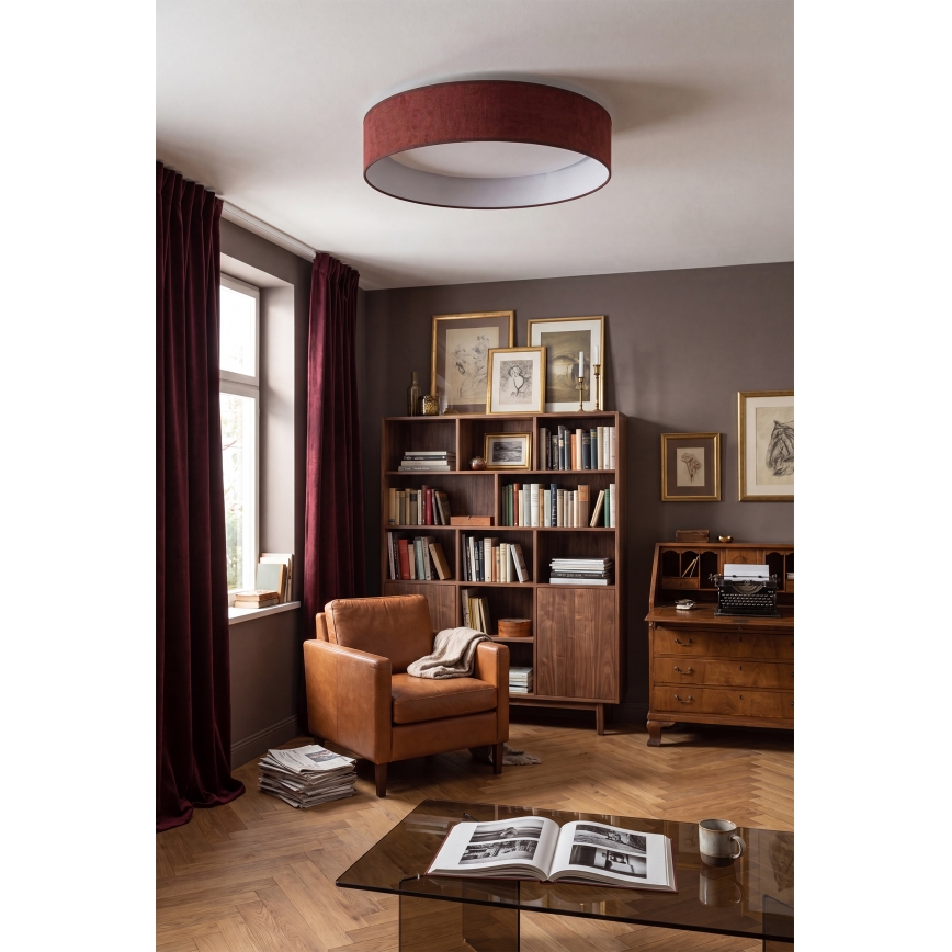 Brilagi - Candeeiro de tecto LED dimerizável VELVET SMARTIX STARS LED/24W/230V 3000-6000K Ø 45 cm cor vinho Wi-Fi Tuya Beacon + comando remoto