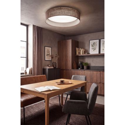 Brilagi - Luminária de teto LED regulável VELVET SMARTIX STARS LED/36W/230V 3000-6000K Ø 55 cm castanho Wi-Fi Tuya Beacon + comando remoto