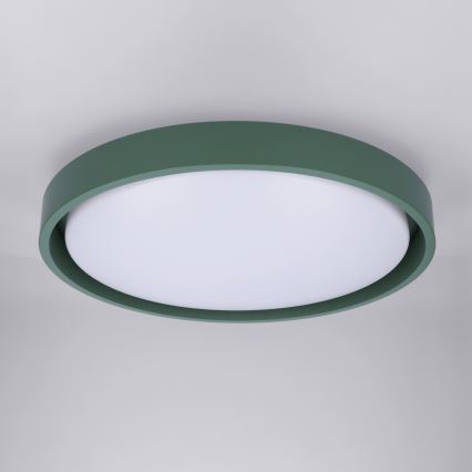 Brilagi - Candeeiro de teto LED regulável MATTEO LED/48W/230V 3000-6500K Ø 41 cm verde + controlo remoto