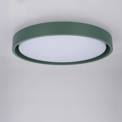 Brilagi - Candeeiro de teto LED regulável MATTEO LED/48W/230V 3000-6500K Ø 41 cm verde + controlo remoto
