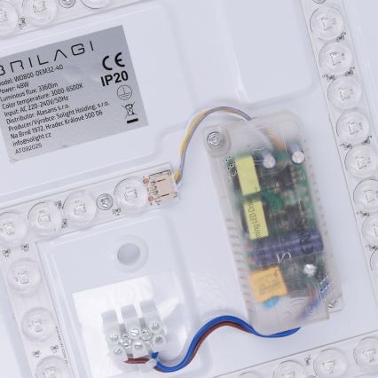 Brilagi - Candeeiro de teto LED regulável MATTEO LED/48W/230V 3000-6500K Ø 41 cm verde + controlo remoto