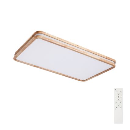 Brilagi - Candeeiro de tecto LED dimerizável MOLINA SQUARE LED/128W/230V 3000-6000K carvalho 90x60 cm + controlo remoto