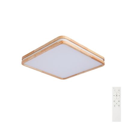 BRILAGI - Candeeiro de teto LED regulável MOLINA SQUARE LED/80W/230V 3000-6000K carvalho 60x60 cm + controlo remoto