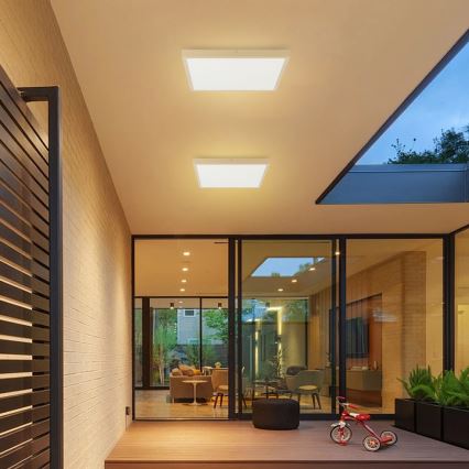 Brilagi - Candeeiro de tecto para casa de banho LED dimerizável FRAME SMART LED/50W/230V 60x60 cm 3000-6000K IP44 bege + comando remoto