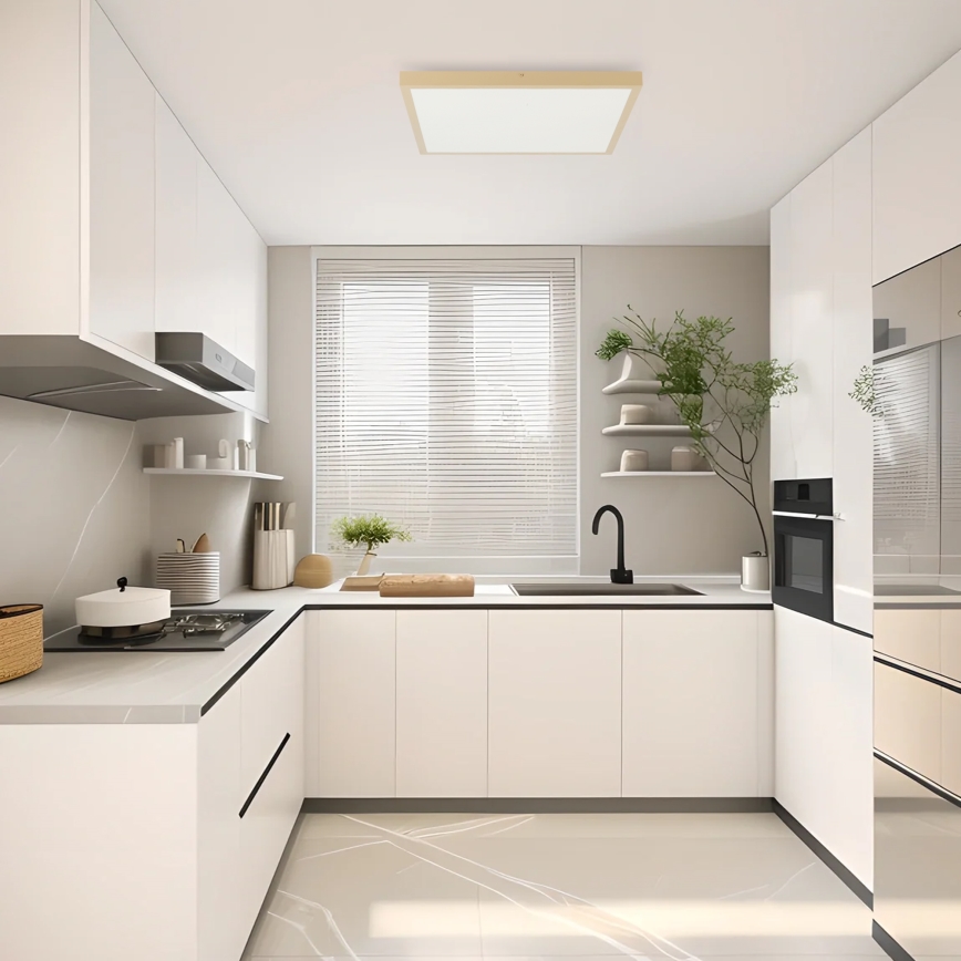 Brilagi - Candeeiro de tecto para casa de banho LED dimerizável FRAME SMART LED/50W/230V 60x60 cm 3000-6000K IP44 bege + comando remoto