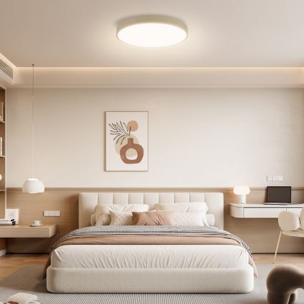 Brilagi - Luminária de tecto LED regulável POOL SMART LED/60W/230V 3000-6000K Ø 50 cm Wi-Fi Tuya bege + controlo remoto