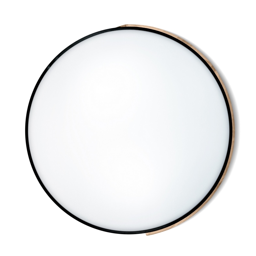Brilagi - Candeeiro de tecto LED regulável PILANA LED/72W/230V 3000-6500K carvalho/preto Ø 80 cm + controlo remoto